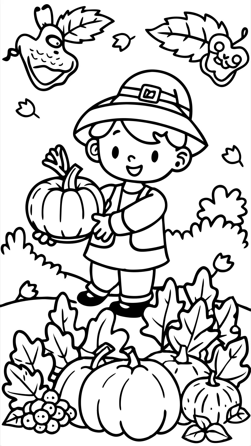 fall kids coloring pages